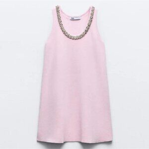ZARA JEWEL PLAIN KNIT MINI DRESS